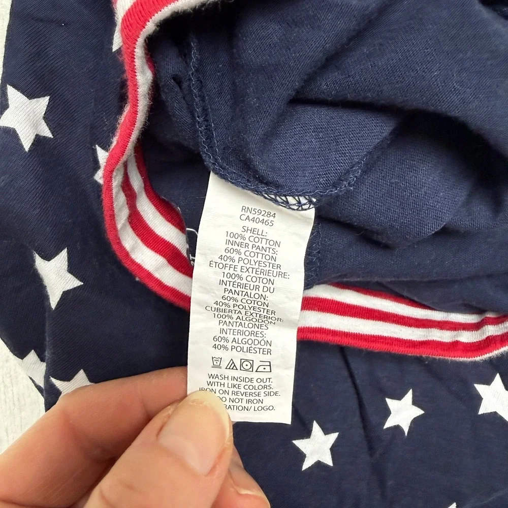 The Children's Place Patriotic Stars 2pc Skort Tank Girls 2T Navy Blue Americana